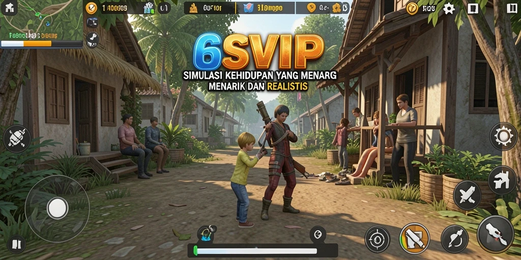 Tampilan gameplay 6SVIP yang menarik dan realistis dalam simulasi kehidupan.