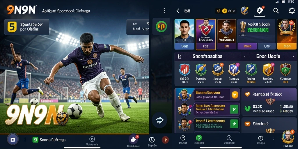 Tampilan gameplay taruhan olahraga yang dinamis di 9N9N.