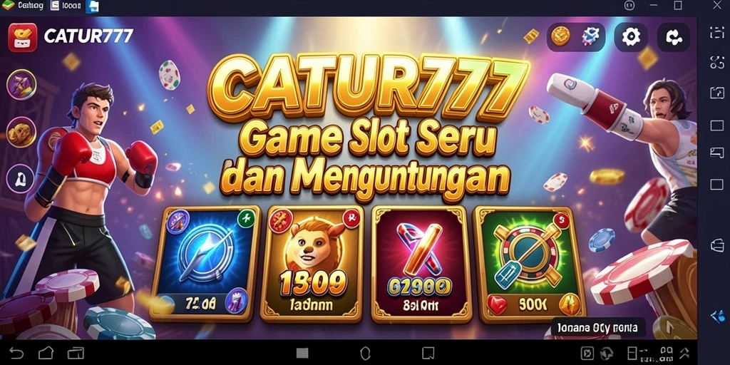 Tampilan seru gameplay slot CATUR777 dengan karakter menarik.