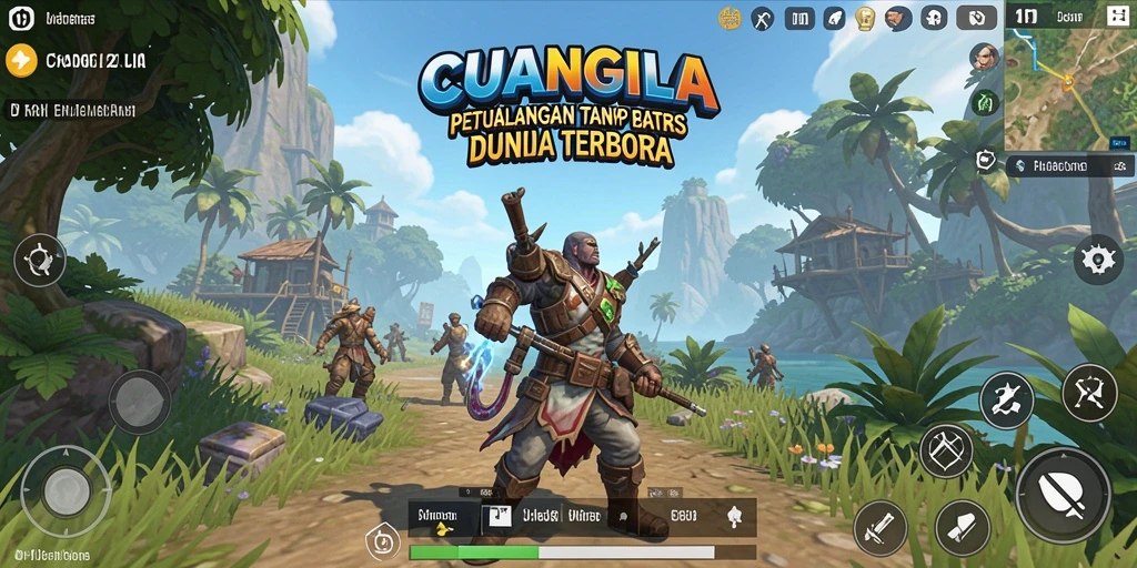 Screenshot CUANGILA menampilkan pemain menjelajahi dunia terbuka yang luas.