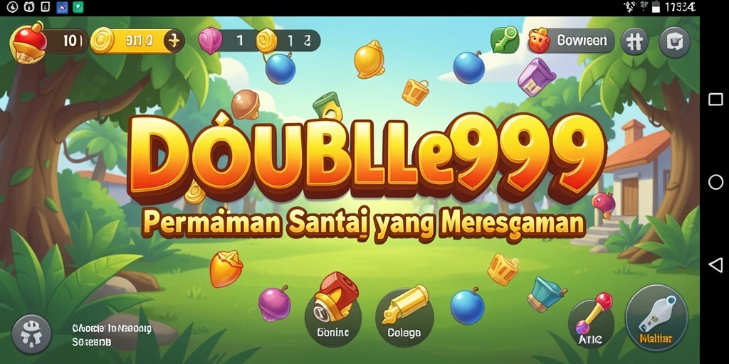 Tampilan gameplay dari DOUBLE999 yang mengasyikkan dan penuh warna.