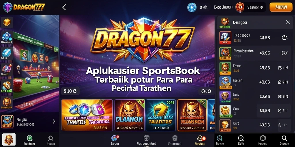 Tampilan gameplay menarik di aplikasi Sportsbook DRAGON777.