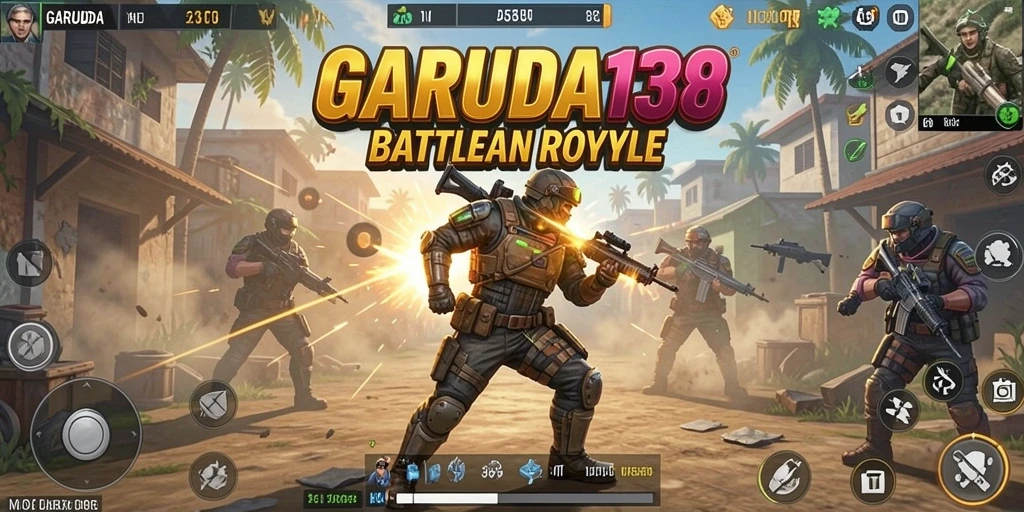 Tangkapan layar permainan GARUDA138 dengan aksi pertarungan Battle Royale yang mendebarkan.