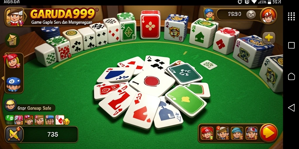 Screenshot gameplay GARUDA999 yang menunjukkan keseruan bermain Gaple.