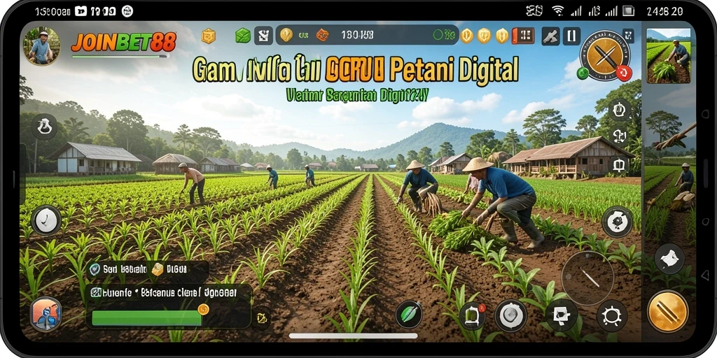 Screenshot JOINBET88 menampilkan aktivitas bertani yang seru dan interaktif.