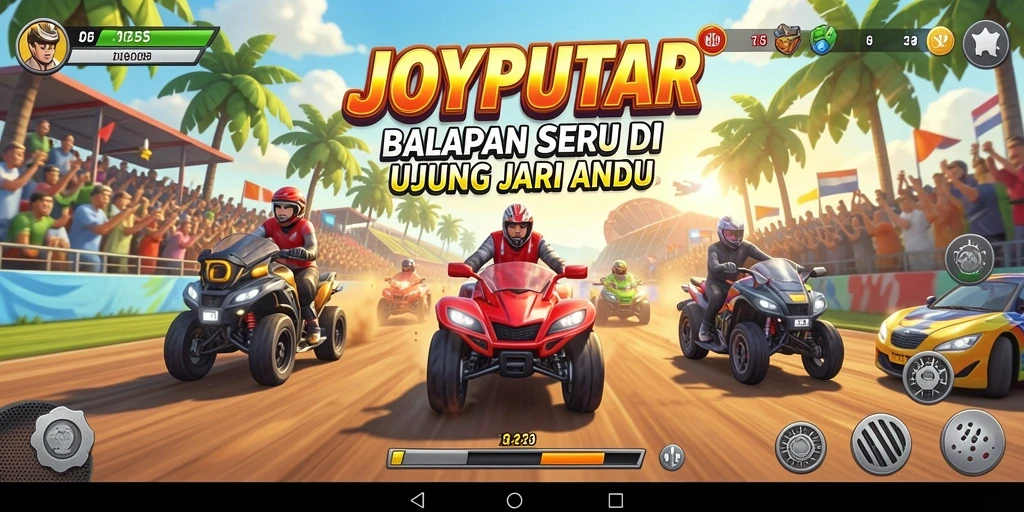 Gameplay balap yang seru dan menantang di JOYPUTAR.