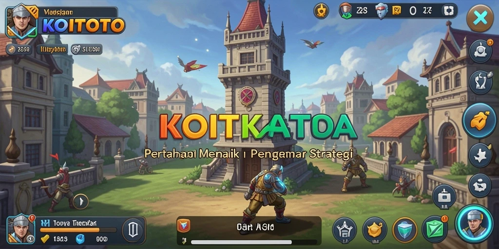 Gameplay seru dalam KOITOTO menunjukkan strategi menara yang menarik.
