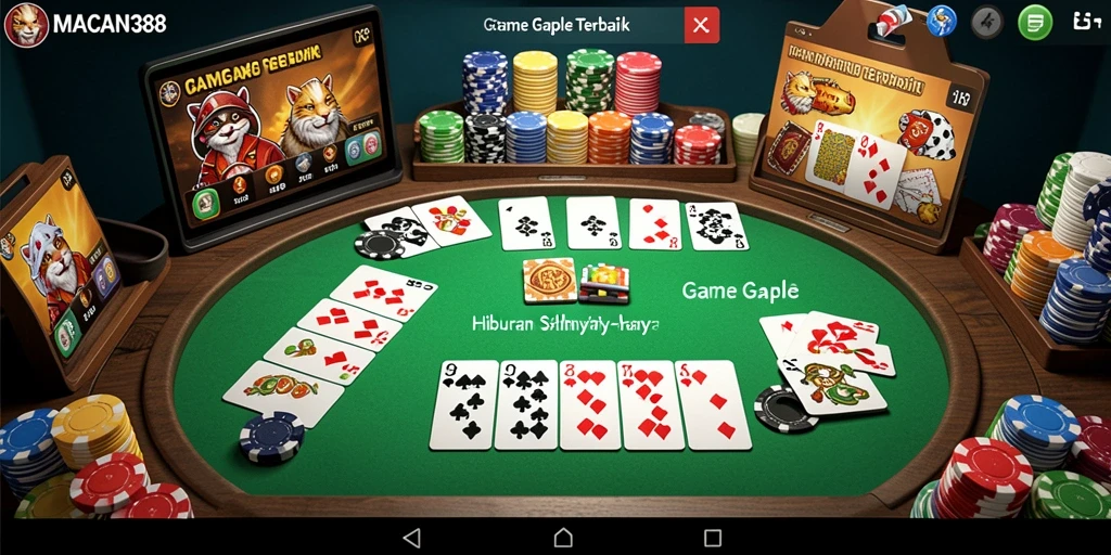 Screenshot menunjukkan momen seru permainan Gaple di MACAN388.