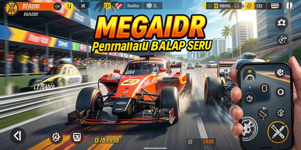 Tampilan intens dari balapan seru di MEGAIDR.