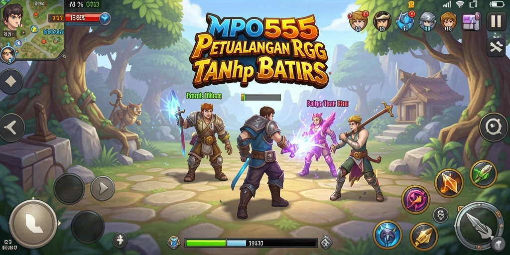 Tampilan gameplay seru di dunia RPG MPO555.