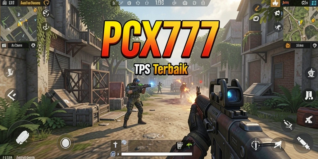 Tampilan menegangkan dari gameplay seru TPS di PCX777.