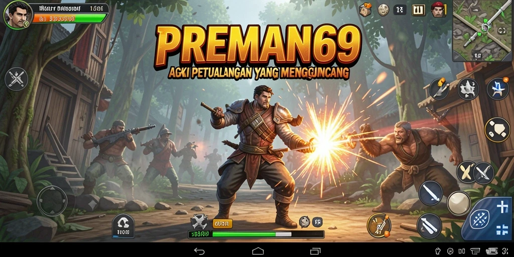 Tampilan menarik dari gameplay penuh aksi PREMAN69.