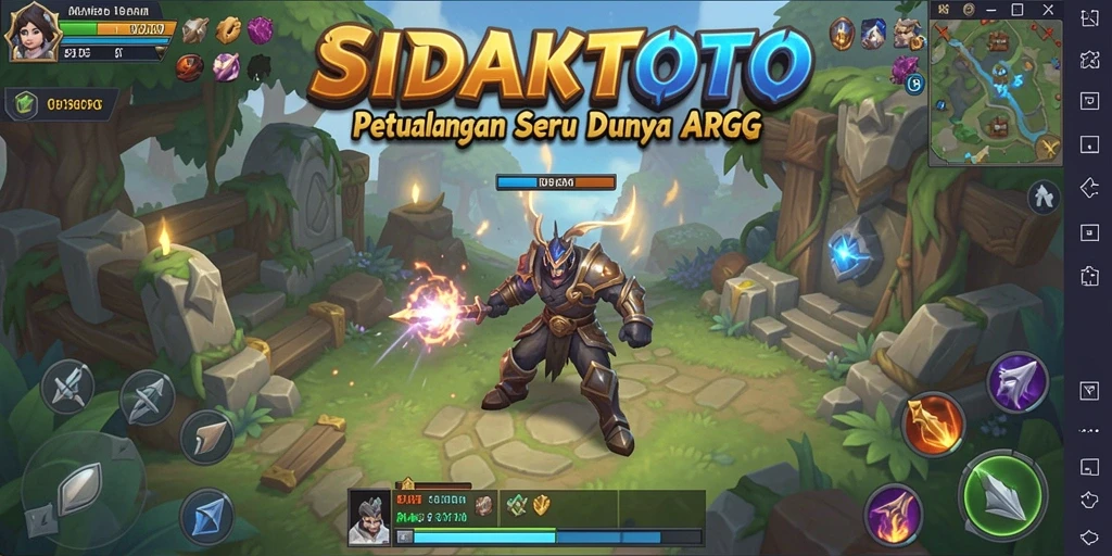 Tangkapan layar gameplay SIDAKTOTO menampilkan pertarungan seru dan karakter yang dinamis.