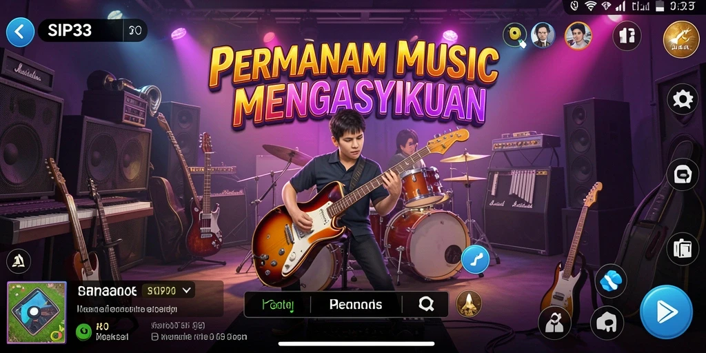 Tampilan gameplay SIP33 yang menarik dengan berbagai tantangan musik.