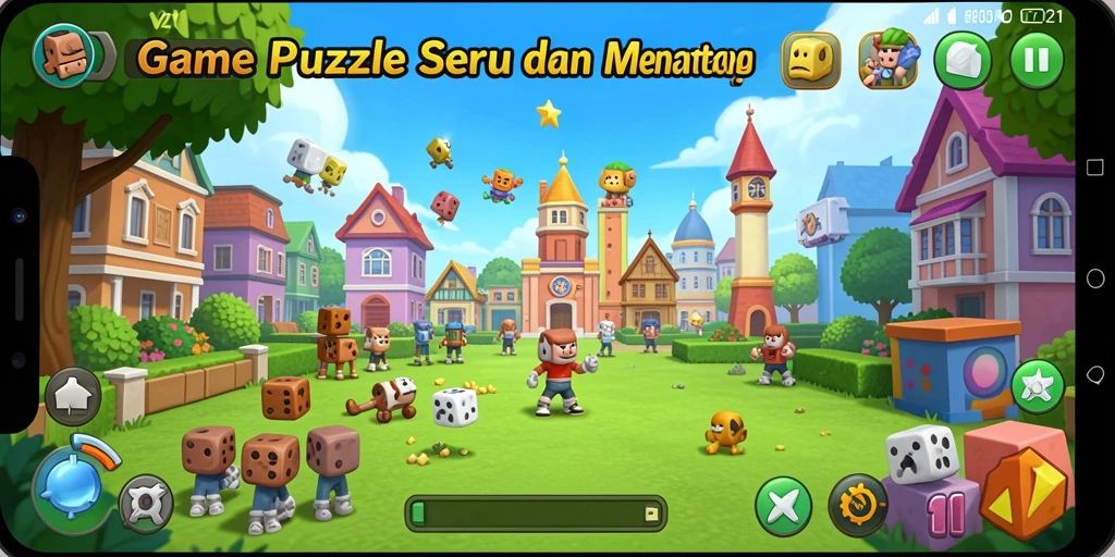 Tampilan gameplay V21 yang menarik dan penuh tantangan.