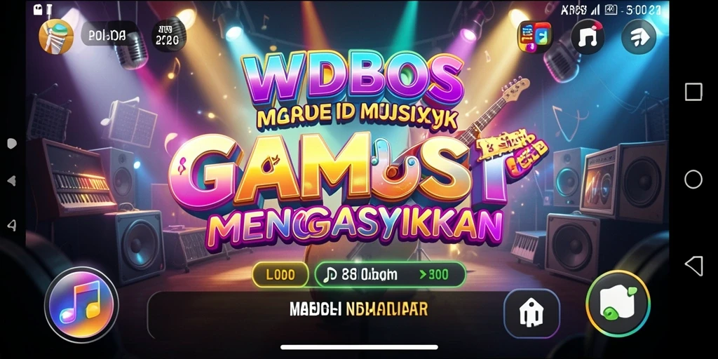 Tampilan gameplay WDBOS dengan alunan musik yang menggugah semangat.