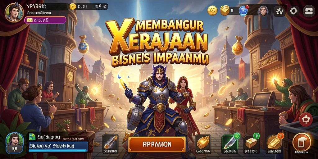 Tampilan gameplay menarik di YYRR yang menunjukkan manajemen bisnis yang seru.