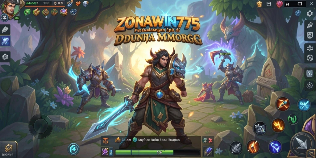 Screenshot gameplay ZONAWIN777 yang menampilkan aksi seru di dunia MMORPG.
